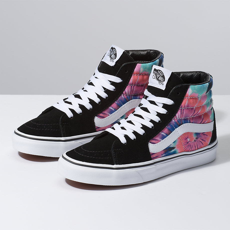 Vans Bayan Spor Ayakkabı Tie Dye Sk8-Hi Renkli/Beyaz | 31909-771